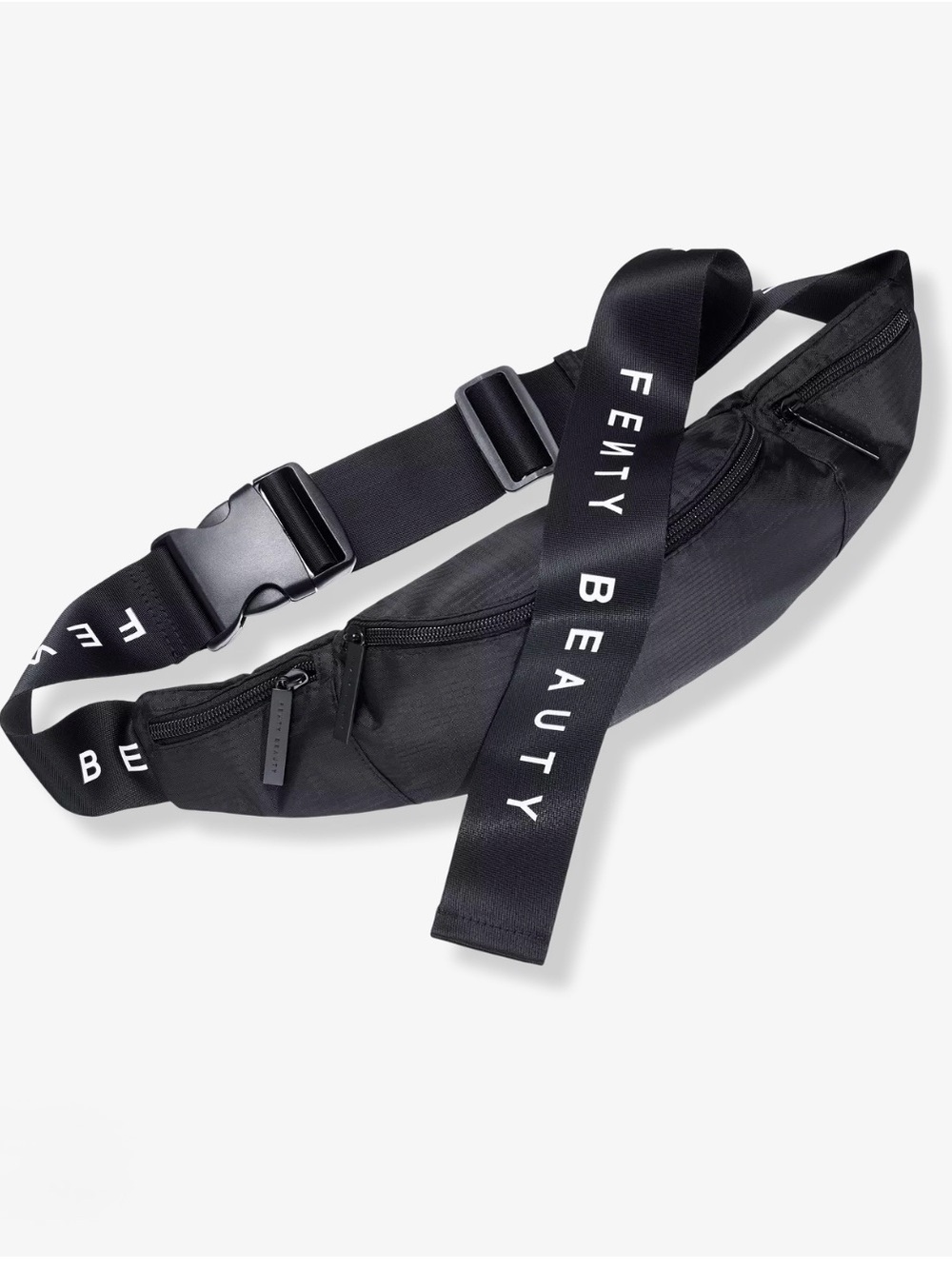 Fenty Beauty Black Logo Strap Belt Bag